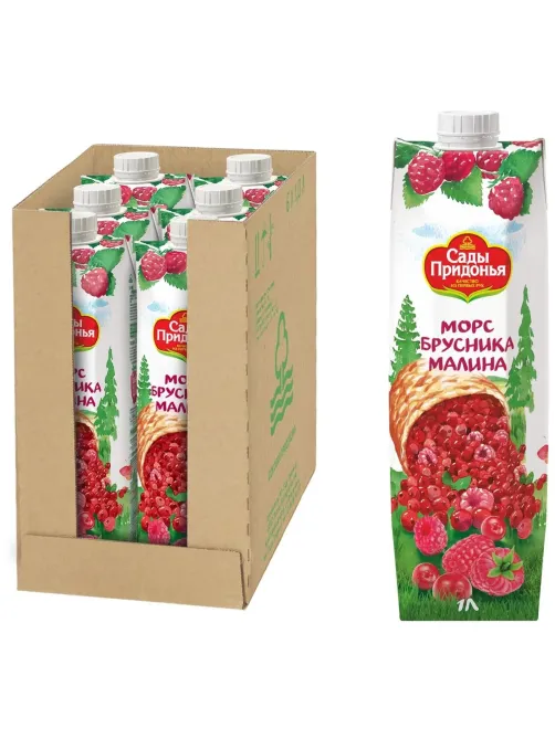 Морс Сады Придонья Брусника-малина, 1л