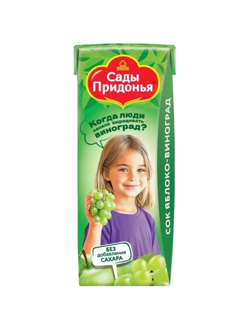 Сок Сады Придонья Яблоко-виноград, восстановленный, 0,2л