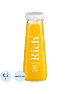 Сок Rich Апельсин, стекло 0,2л