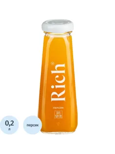 Нектар Rich Персик, стекло 0,2л