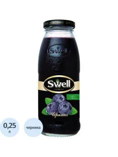 Нектар Swell Черника, стекло 0,25л