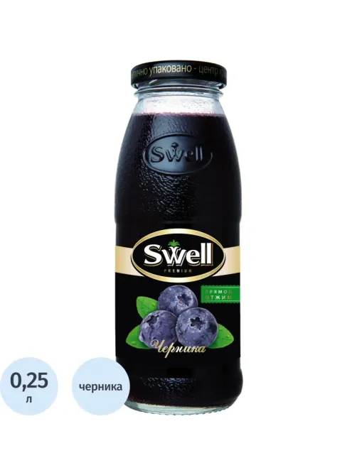 Нектар Swell Черника, стекло 0,25л