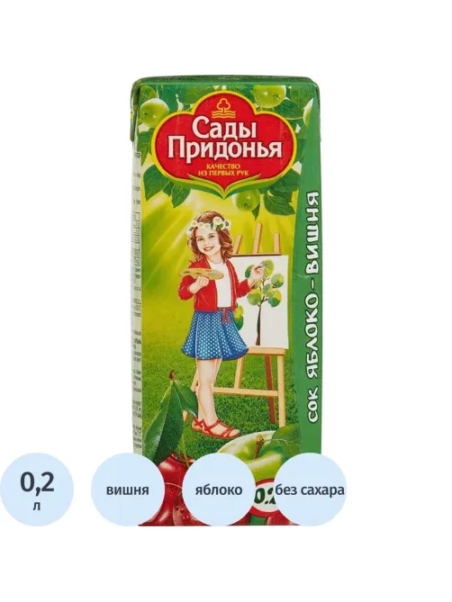 Сок Сады Придонья Яблоко-вишня, 0,2л