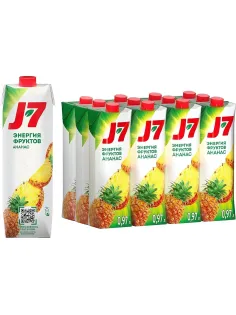 Нектар J7 Ананас с мякотью, 0,97л