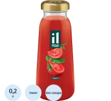 Сок IL Primo Томат с солью с мякотью, стекло 0,2л