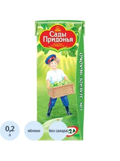 Сок Сады Придонья Зеленое яблоко, 0,2л