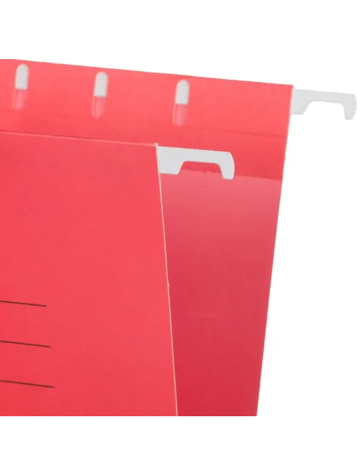 Папка подвесная Attache Foolscap, картон красный, до 200л., 5шт/уп