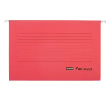 Папка подвесная Attache Foolscap, картон красный, до 200л., 5шт/уп