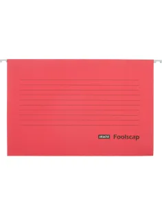 Папка подвесная Attache Foolscap, картон красный, до 200л., 5шт/уп