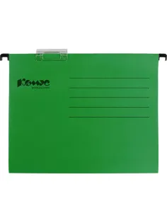 Папка подвесная регистратура Комус зеленая Foolscap, 25 шт