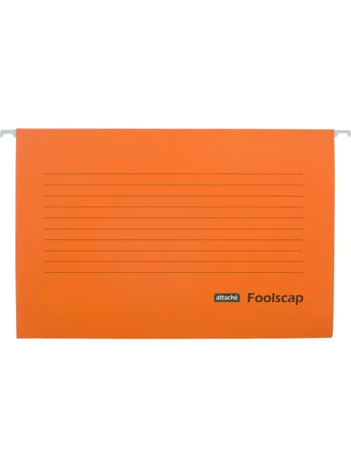 Папка подвесная Attache Foolscap, картон оранжевый, до 200л., 5шт/уп