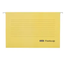 Папка подвесная Attache Foolscap, картон желтый, до 200л., 5шт/уп