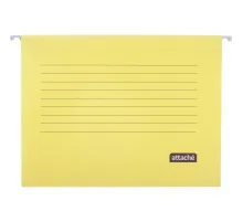 Папка подвесная Attache, А4, картон, желтый, до 200л., 5шт/уп
