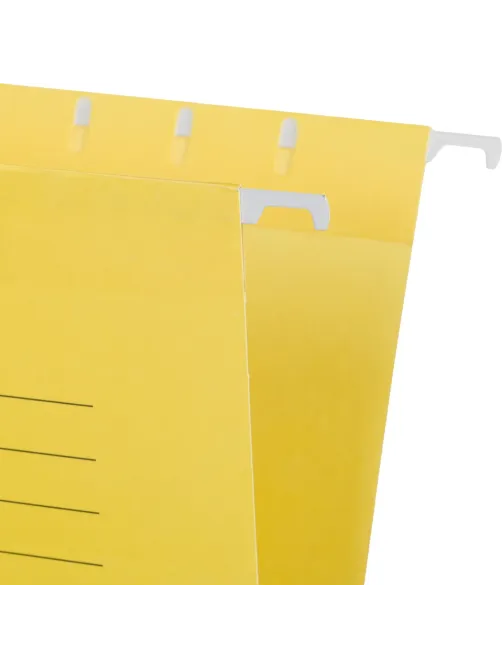 Папка подвесная Attache Foolscap, картон желтый, до 200л., 5шт/уп