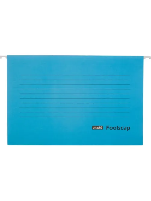 Папка подвесная Attache Foolscap, картон синий, до 200л., 5шт/уп