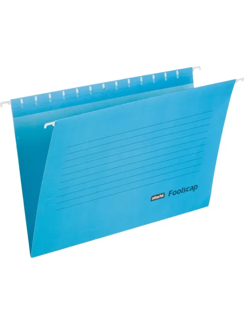 Папка подвесная Attache Foolscap, картон синий, до 200л., 5шт/уп