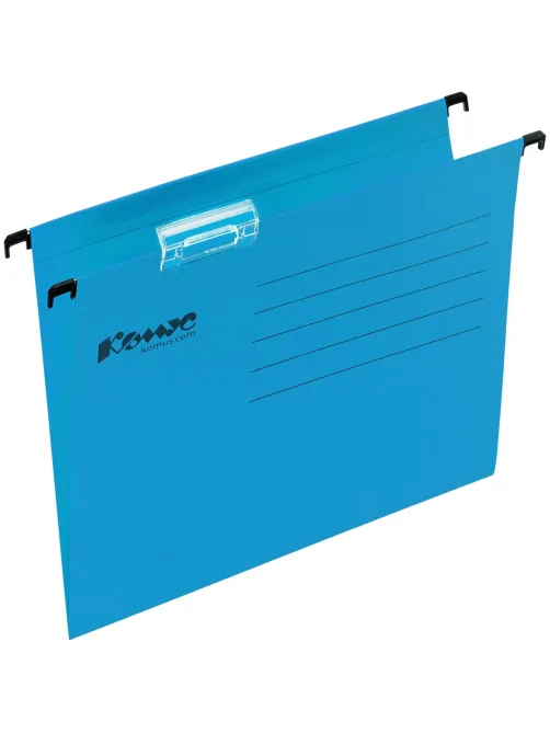 Папка подвесная регистратура Комус синяя Foolscap, 25 шт