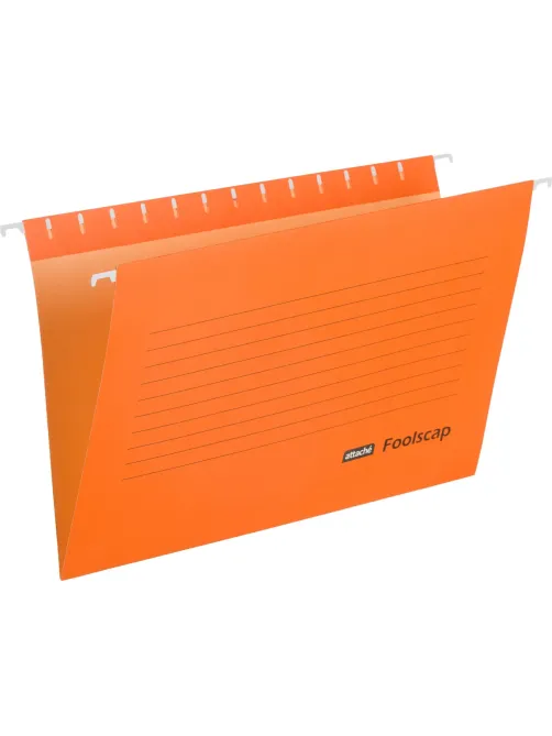 Папка подвесная Attache Foolscap, картон оранжевый, до 200л., 5шт/уп