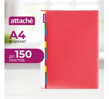 Скоросшиватель пластиковый с пруж.мех. Attache Diagonal красный