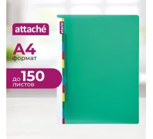 Скоросшиватель пластиковый с пруж.мех. Attache Diagonal зеленый
