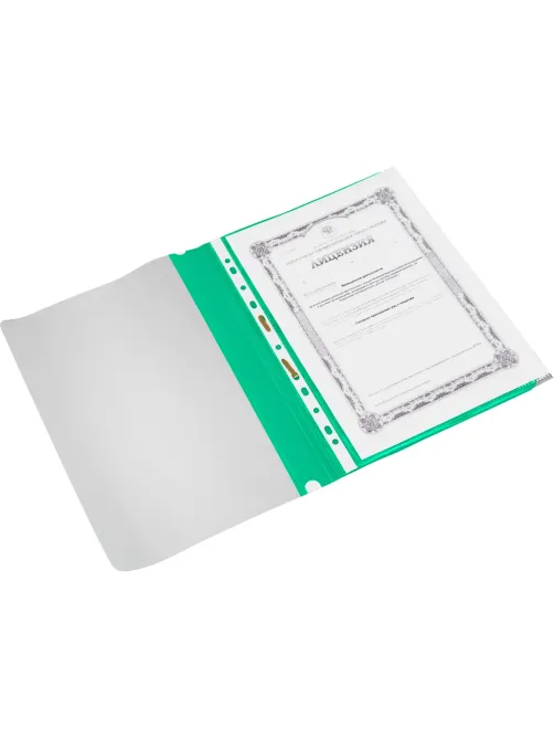 Скоросшиватель пластиковый A4 Attache зеленый 10шт/уп Россия