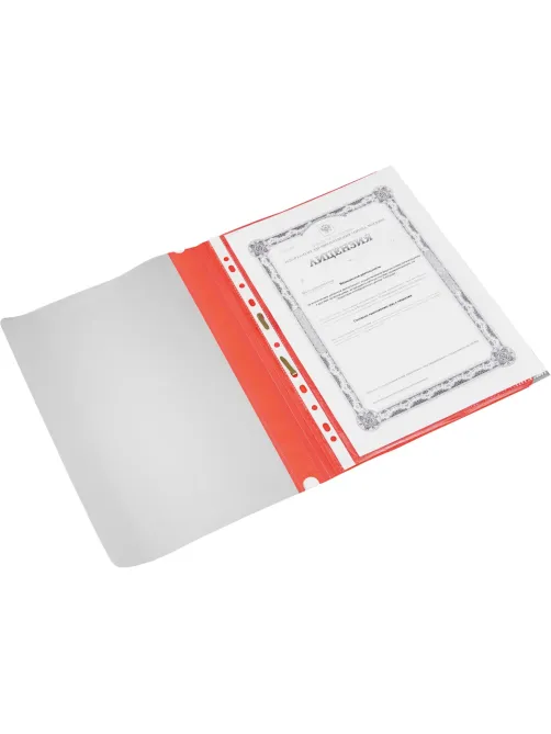 Скоросшиватель пластиковый A4 Attache красный 10шт/уп Россия