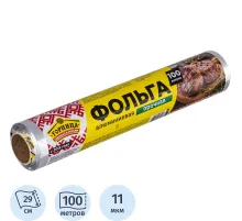 Фольга пищевая алюм. ПРОЧНАЯ, 29 см х 100 м, 11 мкм, ГОРНИЦА (209-034)