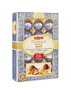 Конфеты Шоколадные итал. трюфели с марц. и терт.грец.орехом, 225г