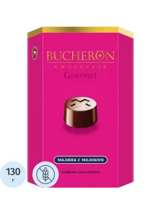 Конфеты шоколадные BUCHERÖN GOURMET со вкусом малины с молоком 130г
