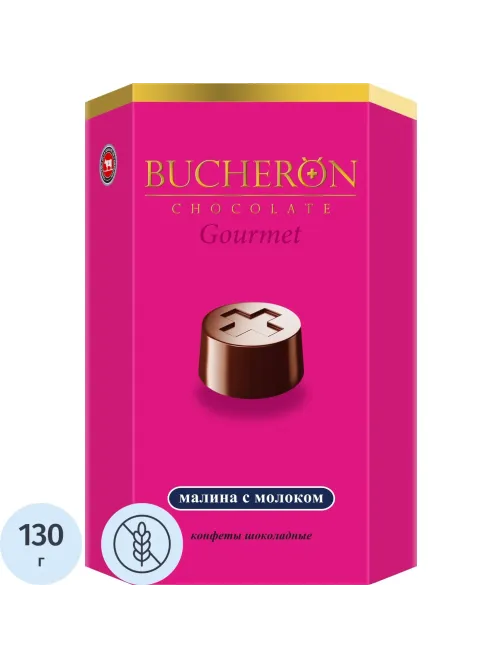 Конфеты шоколадные BUCHERÖN GOURMET со вкусом малины с молоком 130г