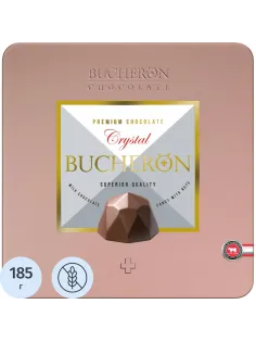 Конфеты BUCHERON CRYSTAL из молоч шоколада с шоколадно-ореховым вкус, 185г