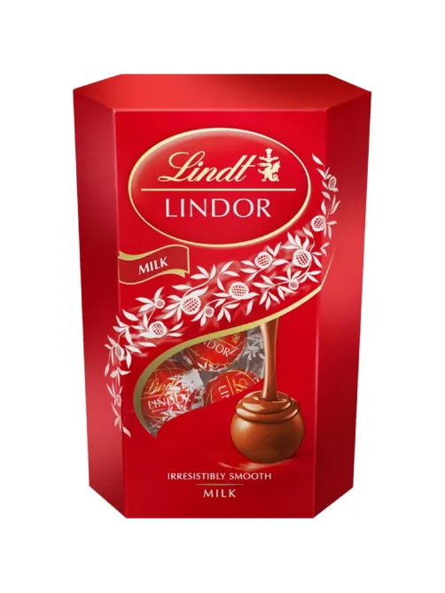 Конфеты LINDOR из молочного шоколада с молочной начинкой пралине,200г