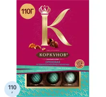 Конфеты шоколадные А.Коркунов Ореховая коллекция из темн и молоч шок, 110г