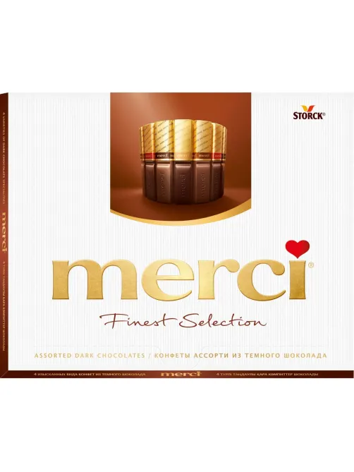 Конфеты Merci темный ассорти, 250г