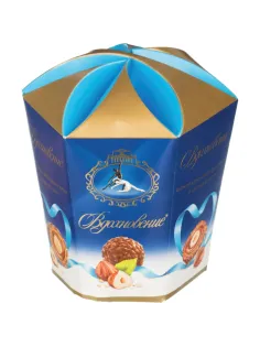Конфеты Вдохновение с шоколадно-ореховым кремом и фундуком,150гр
