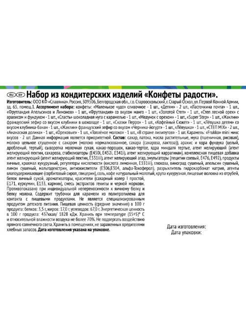 Конфеты радости Славянка, 481г