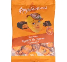 Конфеты Курага Петровна Фруктовичи с арах в темн шоколад глазур, 500г ОС615