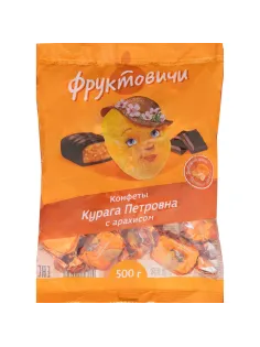 Конфеты Курага Петровна Фруктовичи с арах в темн шоколад глазур, 500г ОС615