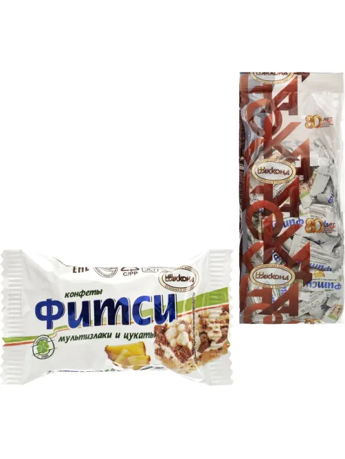 Конфеты Акконд Фитси мультизлаки и цукаты, 1кг