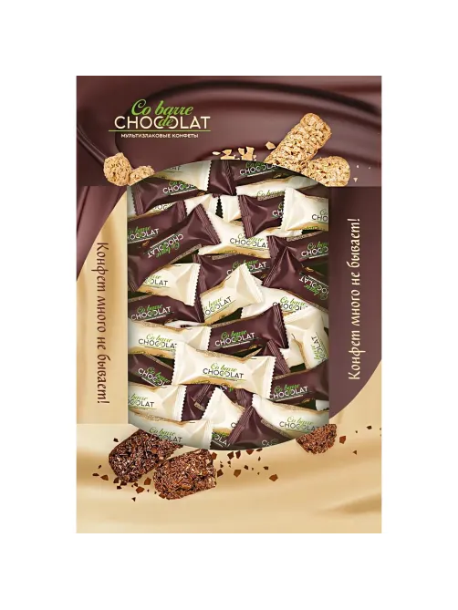 Конфеты Co barre de Chocolat мультизлаковые Микс злаков в глазури ТВ, 900г