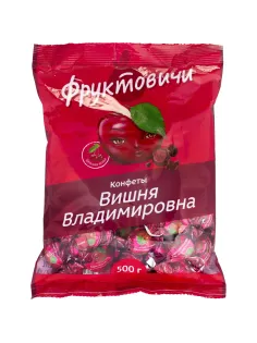 Конфеты Вишня Владимировна Фруктовичи в темн шоколадной глазури, 500г ОС613