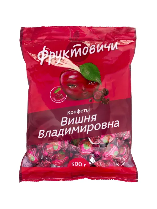 Конфеты Вишня Владимировна Фруктовичи в темн шоколадной глазури, 500г ОС613