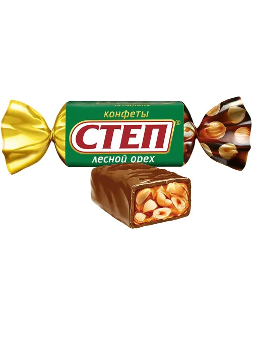 Конфеты шоколадные Степ лесной орех с арахисом и фундуком,  1кг