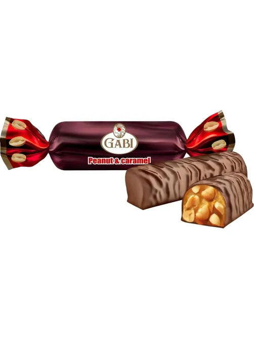 Конфеты шоколадные Gabi соленая карамель с арахисом, 1кг