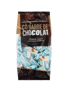 Конфеты Co barre de Chocolat мультиз. с цельн. минд. и с бел. кон. гл., 1кг