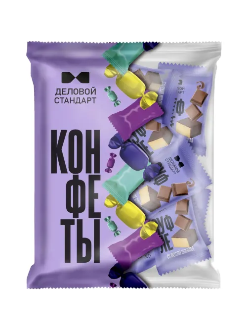 Конфеты глазированные Деловой Стандарт суфле со вкусом шоколад, 500г