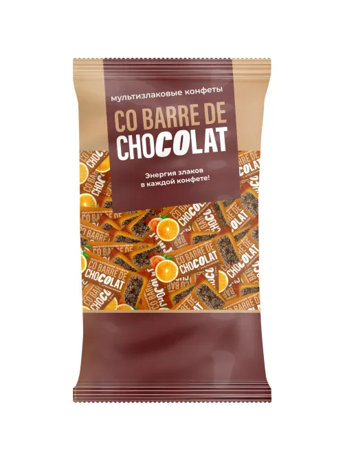 Конфеты Co barre de Chocolat  мультизлаковые с апельсином, 900г