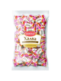 Конфеты шоколадные Азовская КФ Халва подсолн. глазир., 1кг