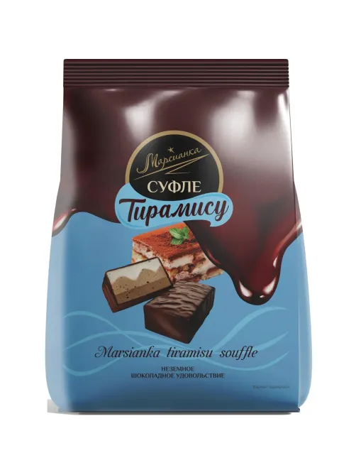 Конфеты шоколадные Марсианка Сбивная Тирамису 200гx10шт/уп
