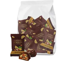 Конфеты шоколадные Мягкий грильяж с цукатами, 500г